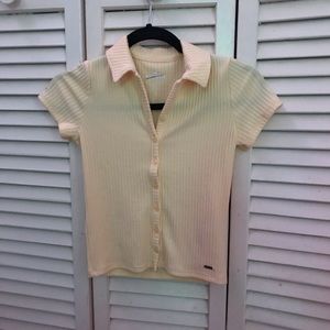 hollister collar neck button up